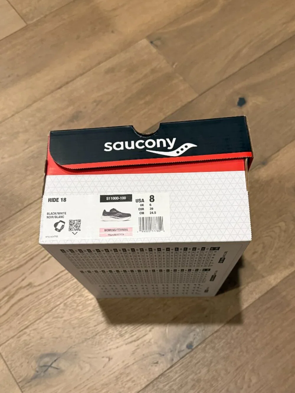 Women's Saucony Ride 18 size 8 - Black